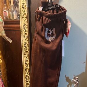 Disney Dark Brown Joggers with Character Graphic